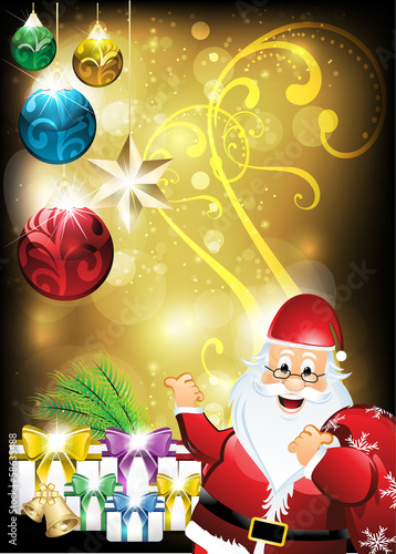 Vector: Christmas Holiday Background With Gifts Christmas Holiday Background With Gifts