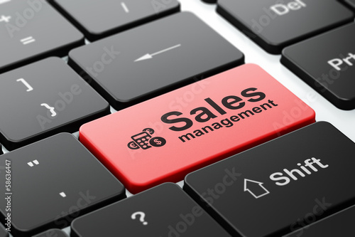 Illustration: Advertising concept: Calculator and Sales Management keyboard Advertising concept: Calculator and Sales Management keyboard