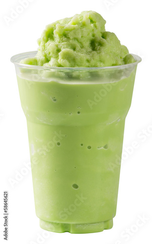 Photo: Milk Green tea smoothie Milk Green tea smoothie