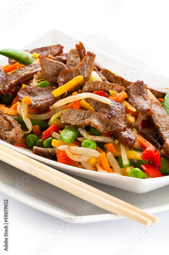 Photo: Chinese food - roasted meat and vegetables Chinese food - roasted meat and vegetables