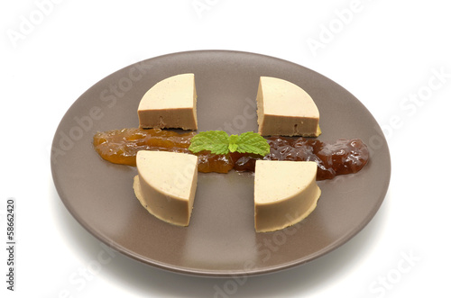 Photo: dish with foie gras and marmalade dish with foie gras and marmalade