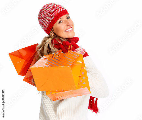 Photo: Woman with shopping bags Woman with shopping bags