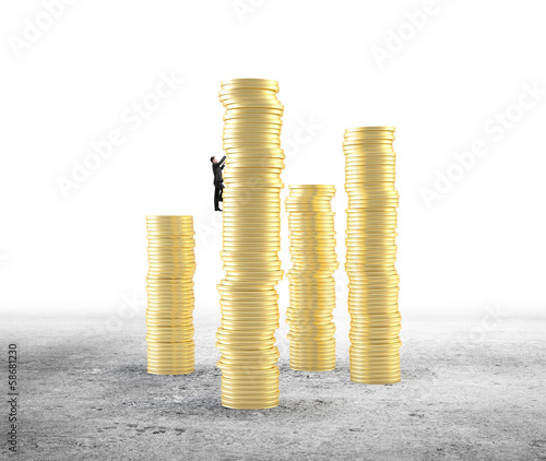 Photo: businessman climbing businessman climbing