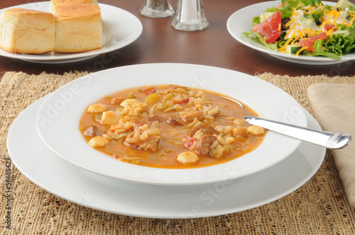Photo: Chicken sausage gumbo Chicken sausage gumbo