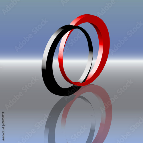 Vector: Konjunktion schwarz rot Konjunktion schwarz rot