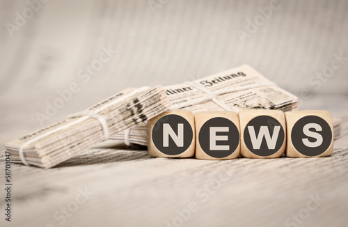 Photo: News alter Zeitungsstapel News alter Zeitungsstapel