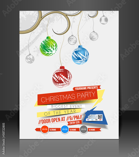 Vector: Christmas Party Flyer & Poster Template Christmas Party Flyer & Poster Template