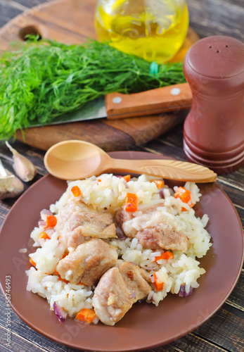 Photo: rice with meat rice with meat