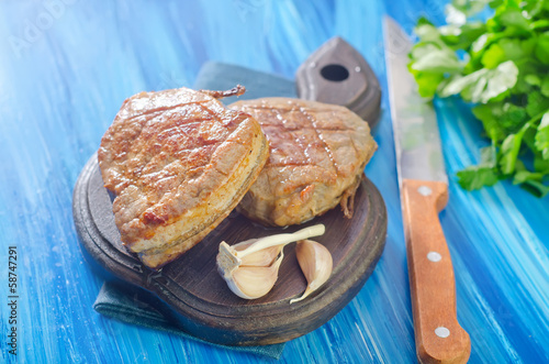 Photo: steak on board steak on board