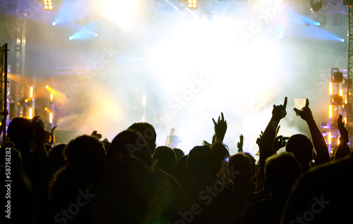 Photo: Cheering crowd at concert Cheering crowd at concert