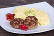 Fried cutlet with mashed potatoes Fried cutlet with mashed potatoes