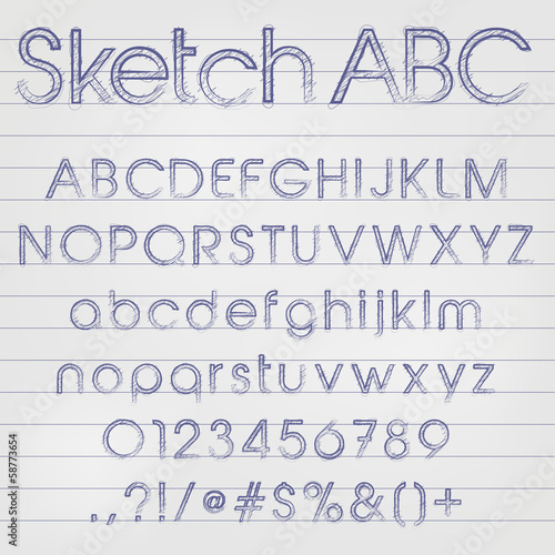Vector: Vector Sketched Alphabet Vector Sketched Alphabet