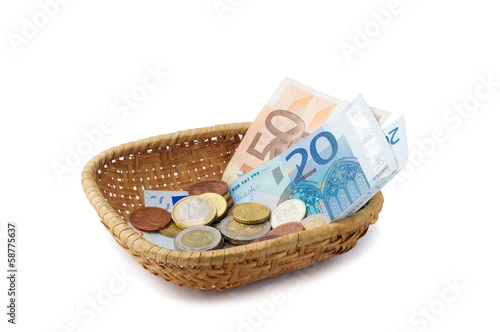 Photo: Basket with Money Basket with Money