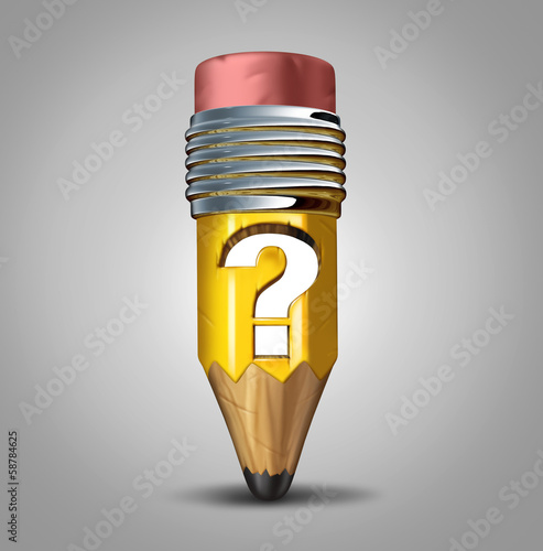 Illustration: Pencil Question Mark Pencil Question Mark