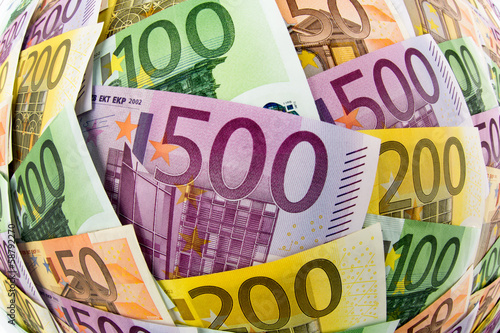 Photo: Viele verschiedene Euro-Geldscheine Viele verschiedene Euro-Geldscheine