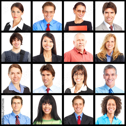 Photo: People portrait collage. People portrait collage.