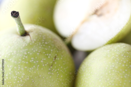 Photo: close up fresh pears close up fresh pears