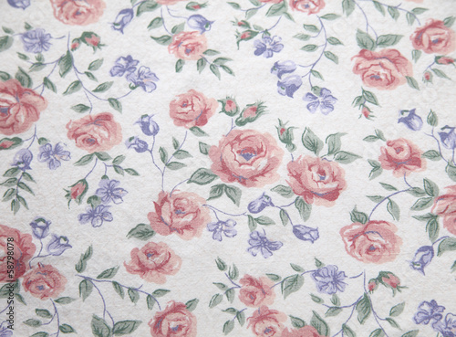Photo: vintage rose print from the 70s vintage rose print from the 70s