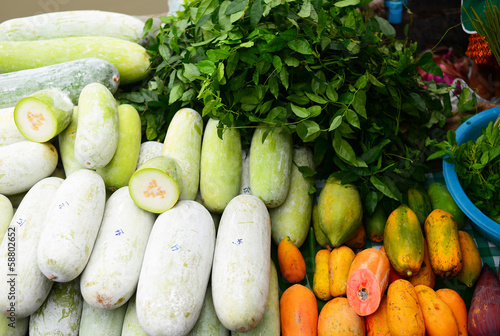 Photo: Various Vegetables in Street Market Various Vegetables in Street Market
