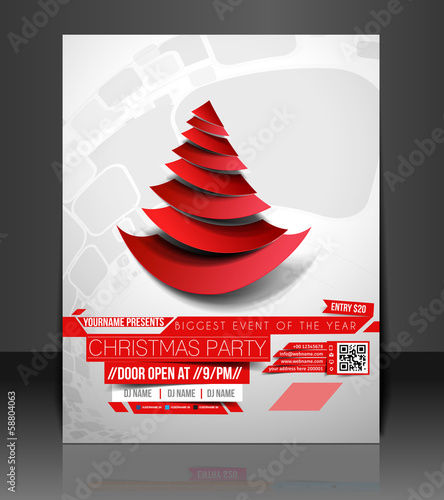 Vector: Christmas Party Flyer & Poster Template Christmas Party Flyer & Poster Template