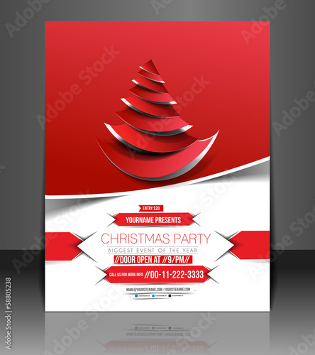 Vector: Vector Christmas Flyer Magazine Cover & Poster Template Vector Christmas Flyer Magazine Cover & Poster Template