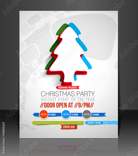 Vector: Vector Christmas Flyer Magazine Cover & Poster Template Vector Christmas Flyer Magazine Cover & Poster Template