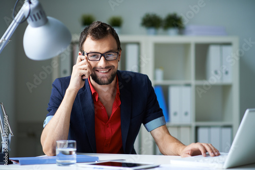 Photo: Calling and typing Calling and typing