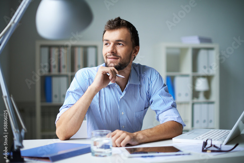 Photo: Pensive businessman Pensive businessman