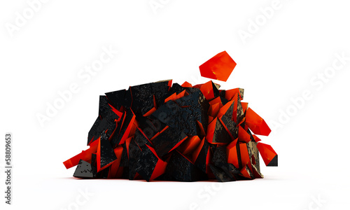 Illustration: broken rock broken rock
