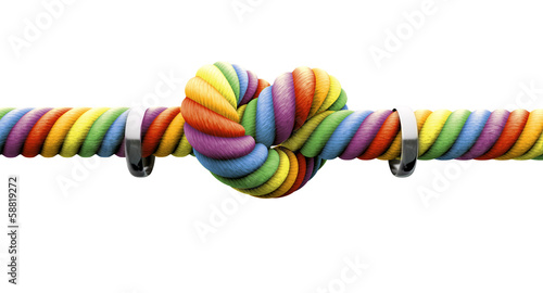 Illustration: Tie The Knot With Rings Gay Marriage Tie The Knot With Rings Gay Marriage
