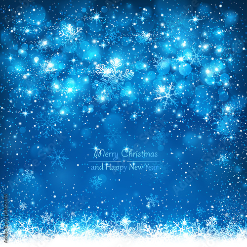 Vector: Christmas blue background Christmas blue background