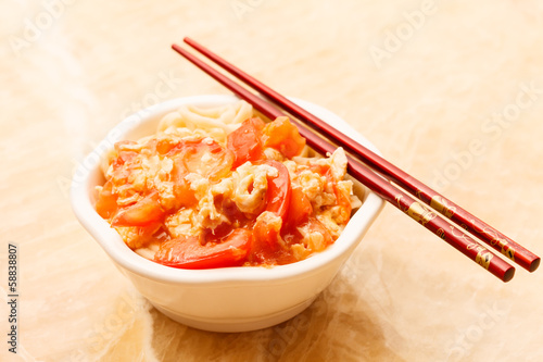 Photo: noodle with egg and vegetables noodle with egg and vegetables