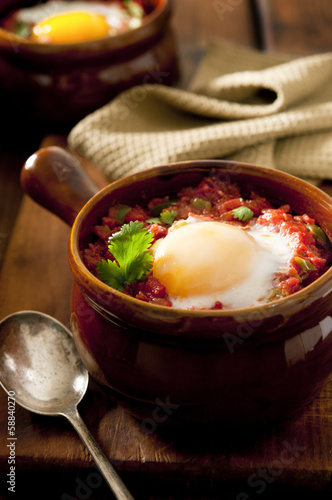 Photo: Huevos rancheros closeup. Huevos rancheros closeup.