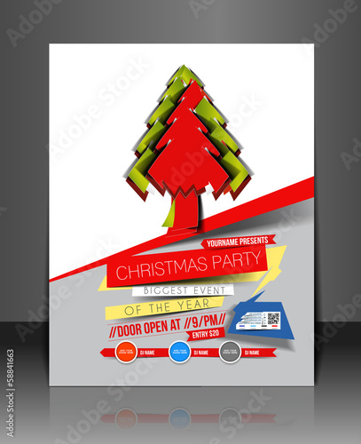 Vector: Vector Christmas Flyer Magazine Cover & Poster Template Vector Christmas Flyer Magazine Cover & Poster Template