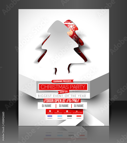 Vector: Vector Christmas Flyer Magazine Cover & Poster Template Vector Christmas Flyer Magazine Cover & Poster Template