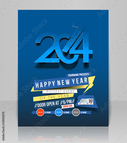 Vector: New Year Party Flyer & Poster Template New Year Party Flyer & Poster Template