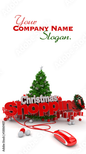Illustration: Christmas shopping online Christmas shopping online