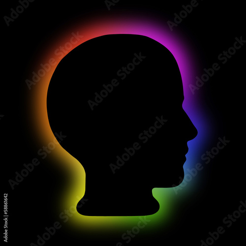 Illustration: Aura, energy field psychology head Aura, energy field psychology head