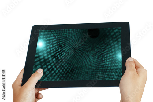 Photo: tablet pc with numbers tablet pc with numbers