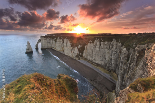 Photo: Sunrise over Etretat, France Sunrise over Etretat, France
