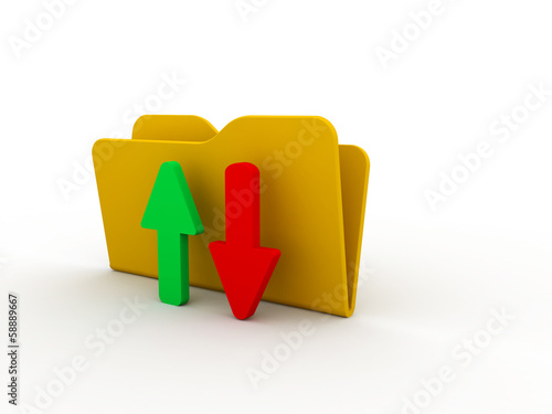 Illustration: upload download folder icon upload download folder icon