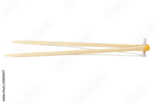 Photo: chopsticks isolated on white background chopsticks isolated on white background