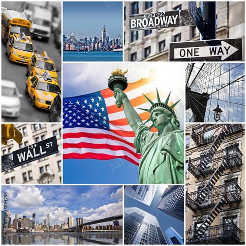 Collage carré New York - USA