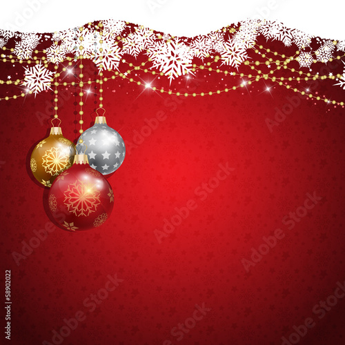 Vector: Christmas bauble background Christmas bauble background