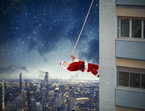 Photo: Climbing Santa Claus Climbing Santa Claus