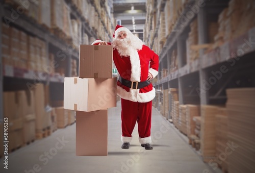Photo: Santa Claus courier Santa Claus courier