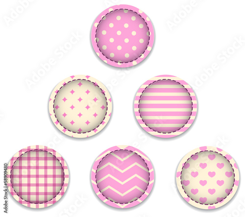 Vector: Textured labels Textured labels