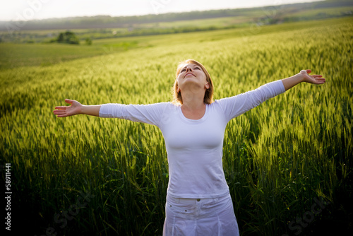 Photo: young woman relaxing young woman relaxing