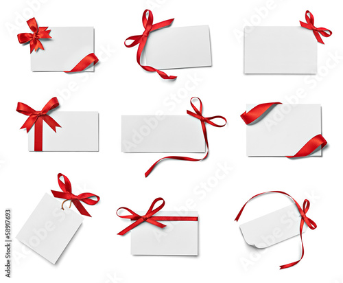 Photo: ribbon bow card note chirstmas celebration greeting ribbon bow card note chirstmas celebration greeting