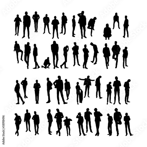 Vector: Vector Model Silhouettes of men. Part 8. Vector Model Silhouettes of men. Part 8.